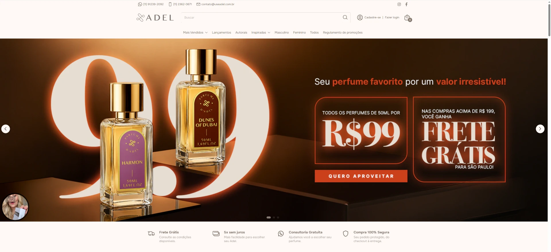 Loja Adel Perfumes na Nuvemshop