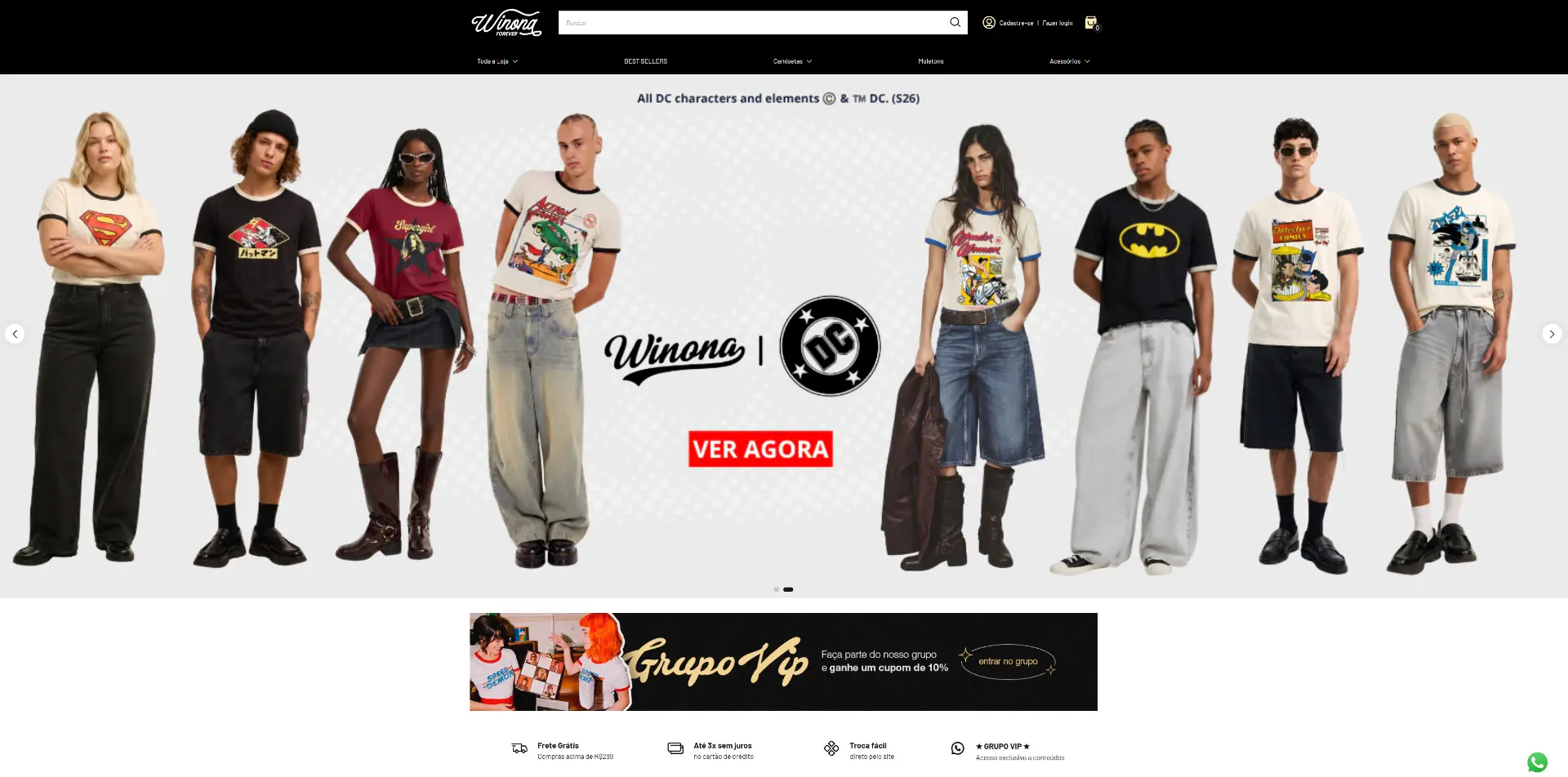 Loja Winona Forever na Nuvemshop