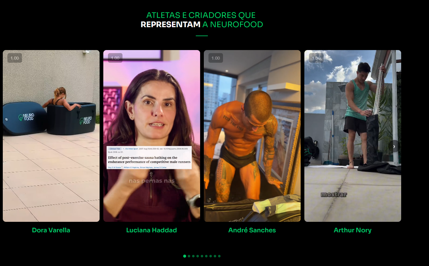 Neurofood: Atletas e criadores como prova social