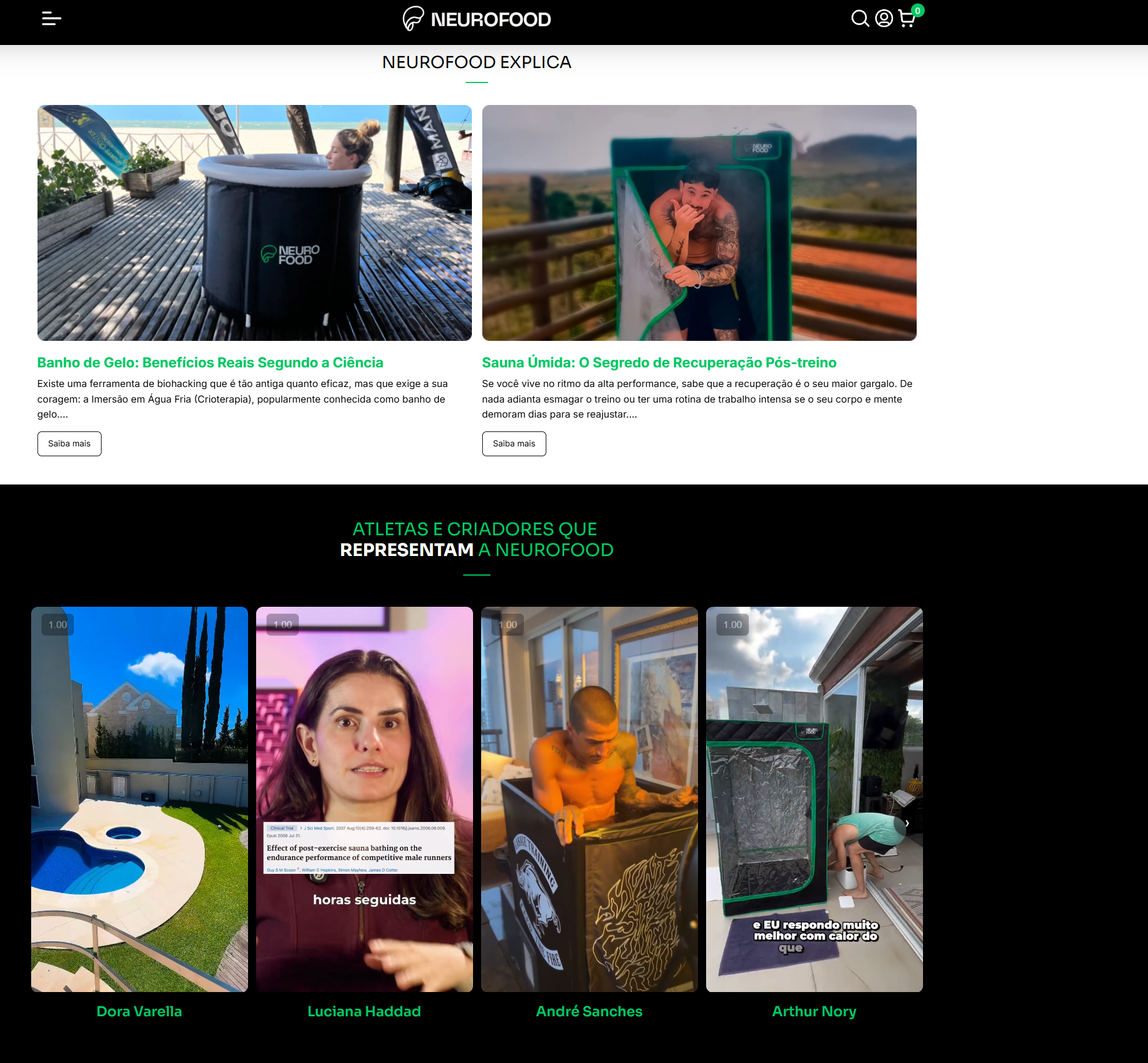 Neurofood: Conteúdo educativo próprio