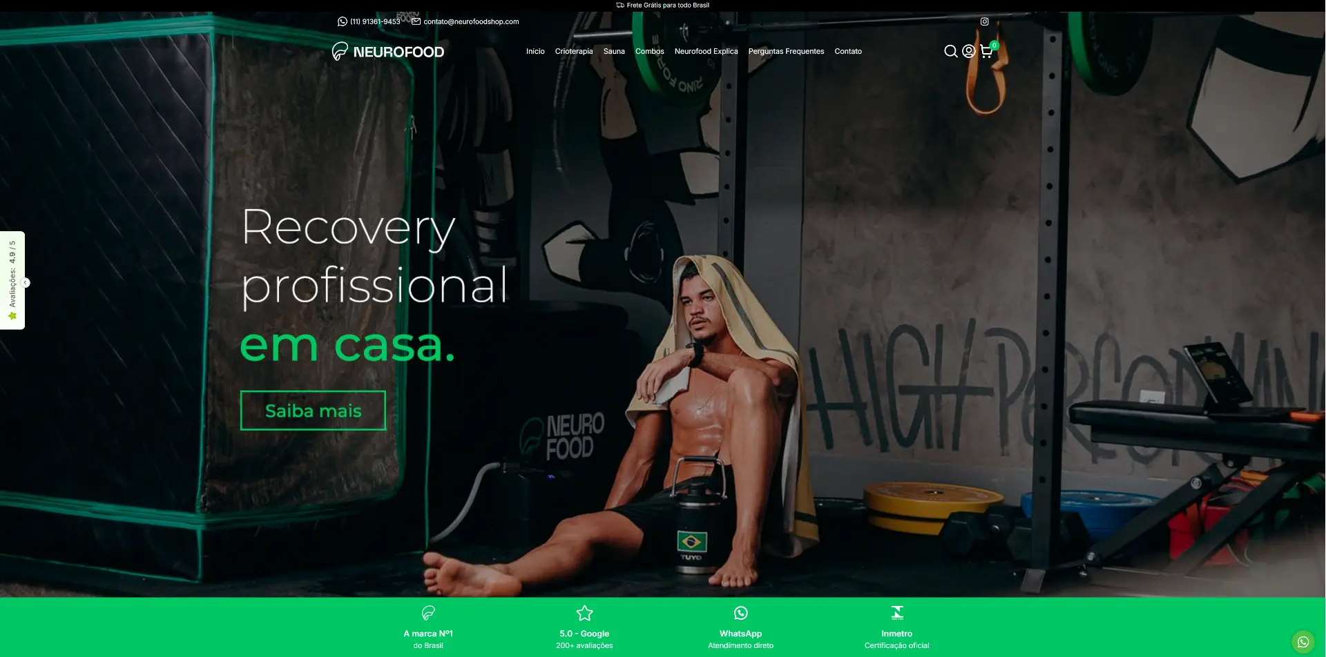 Loja Neurofood na Nuvemshop